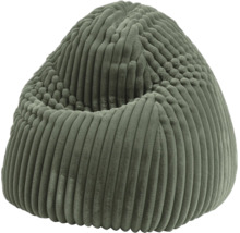 Zitzak met geribbelde corduroy-oppervlak voor comfortabel zitten.