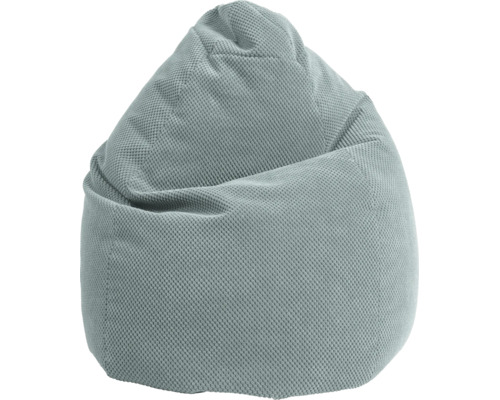 Zitzak met gestructureerde stoffen bekleding.