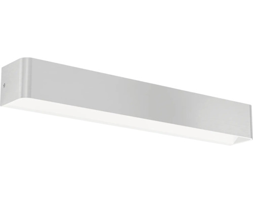 Lange, rechthoekige LED-wandlamp met afgeronde hoeken.