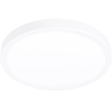 Ronde, witte LED plafondlamp van kunststof.