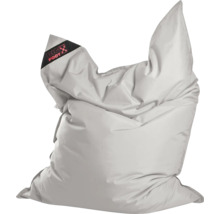 Zitzak Big Foot van textiel in grijs.