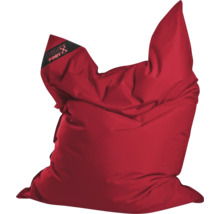 Rode zitzak Big Foot van duurzaam polyester.