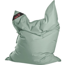 Grote groene zitzak van robuust materiaal met Big Foot Logo.