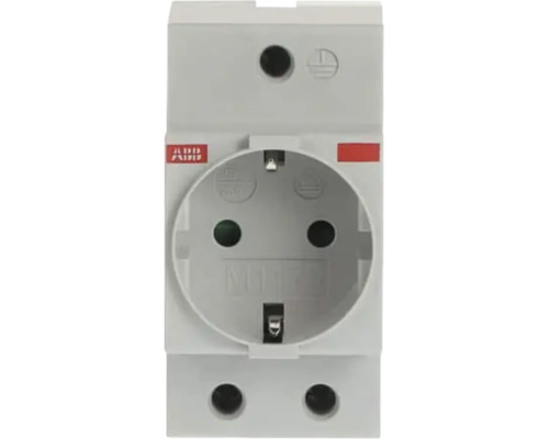ABB randaarde wandcontactdoos voor DIN-rail montage, ABB Logo.