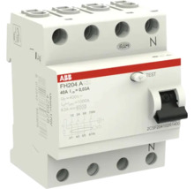 ABB aardlekschakelaar FH204 A, 4-polig, 40 ampère, 30 milliampère, 400 volt.