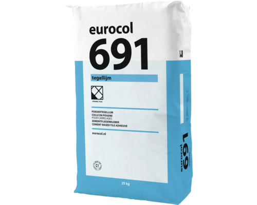 Eurocol 691 poedertegellijm in zak van 25 kilogram voor keramische tegels