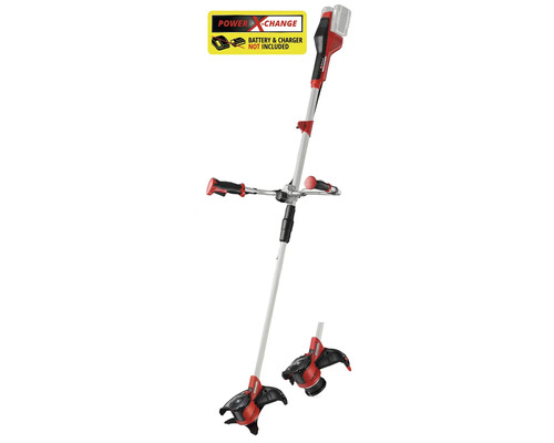 Einhell accu-bosmaaier Agillo in rood en zwart met bike-handgreep, zonder accu en oplader. Geschikt voor het Power X-Change systeem.