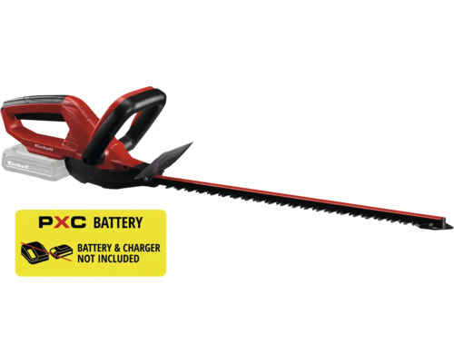 Einhell accu heggenschaar uit de Power X-Change serie met handbescherming en veiligheidsschakelaar. Zonder accu en oplader.