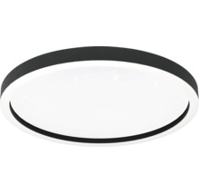 Ronde LED plafondlamp met zwarte rand en witte diffuser inclusief decoratief sterrenhemeleffect