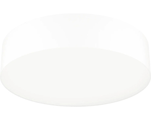 Witte, ronde kunststof afdekking voor plafondlampen.