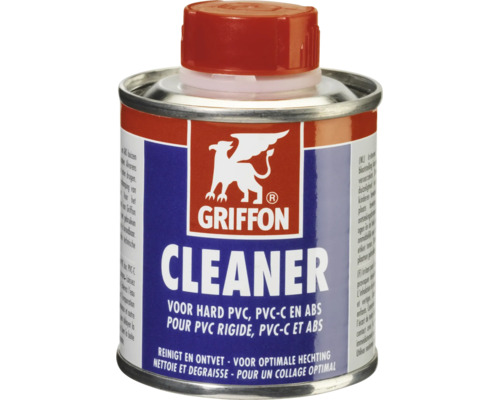 Griffon Reiniger voor hard pvc, pvc-c en abs in een metalen blik voor reinigen en ontvetten.