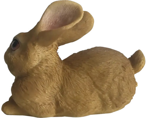 Decoratief konijnenfiguur zittend met getextureerde vachtlook.