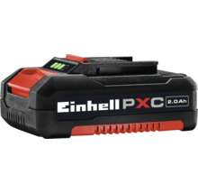 Einhell Power X-Change 2,0 ampère-uur accu met laadstatusindicatie.