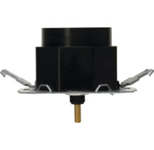 Draaidimmer-basiselement met metalen draagring en spreidklemmen voor inbouwmontage.