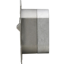 Zijaanzicht van een metalen deurslot met dagschoot.