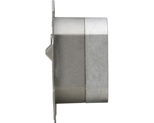 Zijaanzicht van een metalen deurslot met dagschoot.