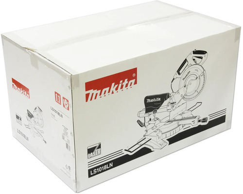 Originele verpakking van de Makita afkort- en verstekzaag LS1018LN.