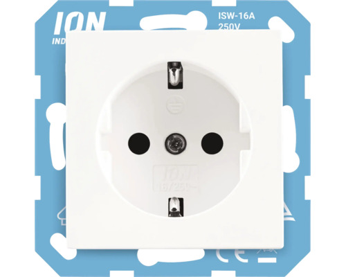 ION INDUSTRIES Schuko wandcontactdoos ISW-16A, 250 Volt, wit.