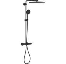 Grohe douchesysteem met thermostaatkraan en hoofddouche voor wandmontage.