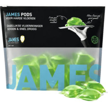 James Pods vloerreiniger voor harde vloeren in hersluitbare verpakking.