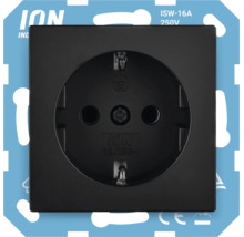 ION Industries geaard stopcontact in het zwart, model ISW-16A, 250 volt.