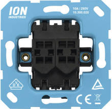 ION INDUSTRIES dubbele wisselschakelaar basiselement, 10 Ampère, 250 Volt met draagring.