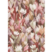 Vliesbehang met abstract bloemenpatroon in schilderachtige stijl