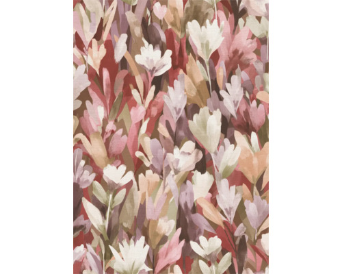 Vliesbehang met abstract bloemenpatroon in schilderachtige stijl