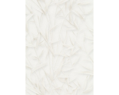 Gestructureerd vliesbehang met abstract bladerpatroon voor een moderne wandafwerking.