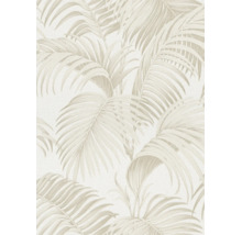Behang met een groot palmbladpatroon voor een natuurlijke wanddecoratie.