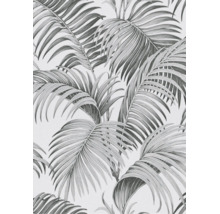 Vliesbehang met tropisch palmbladerenpatroon