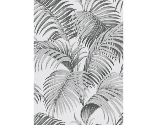 Vliesbehang met tropisch palmbladerenpatroon