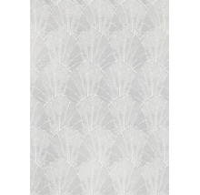Gestructureerd vliesbehang met waaierachtig bladerpatroon voor een modern wandontwerp.