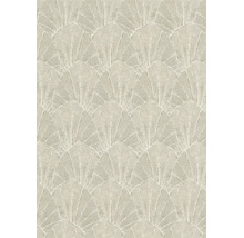Behang met een waaiervormig structuurpatroon in art deco stijl voor een elegante muurafwerking.