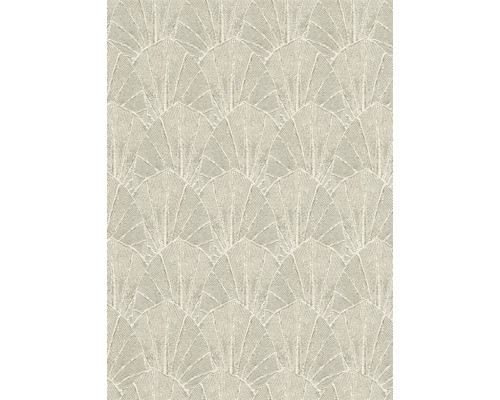 Behang met een waaiervormig structuurpatroon in art deco stijl voor een elegante muurafwerking.