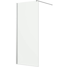 Inloopdouchewand van veiligheidsglas met muurprofiel en stabilisatiestang voor de badkamer.