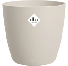 Ronde, licht conische kunststof plantenpot met elho Logo.