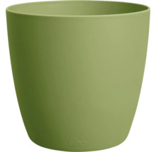 Ronde elho kunststof bloempot in het groen met een matte afwerking.