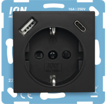 Stopcontact met USB A en USB C oplaadaansluiting van ION Industries voor 16 Ampère en 250 Volt