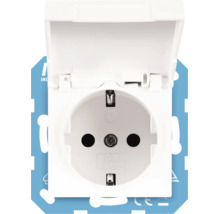 Schuko stopcontact met geopend klapdeksel