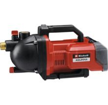 Einhell AQUINNA accu-tuinpomp met handvat en messing aansluitingen.