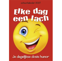 Scheurkalender voor het jaar 2027 met een lachende en knipogende smiley voor dagelijkse humor.