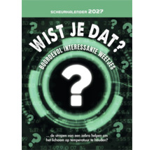 Scheurkalender 2027 vol met interessante weetjes en vragen over diverse onderwerpen.