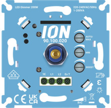 ION LED dimmer 200 Watt voor inbouwmontage met instelmogelijkheden voor auto max min en boost.