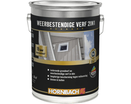 Hornbach weerbestendige verf 2in1 grondverf en lak voor binnen en buiten