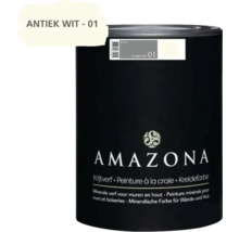 Amazona Krijtverf Antiek Wit nul komma zeven vijf liter blik voor muren en hout
