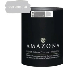 Amazona krijtverf Duifgrijs 08, blik van 0,75 liter voor muren en hout
