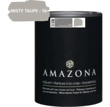 Amazona krijtverf Misty Taupe 16, minerale verf voor muren en hout, blik van 0,75 liter.
