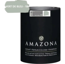 Amazona krijtverf voor muren en hout in Vert de Bleu 18, 0,75 liter blik.
