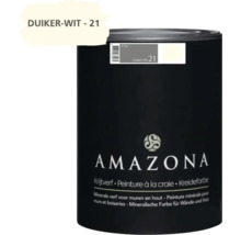 Amazona Krijtverf Duiker-Wit 21 in een 0,75 liter blik voor muren en hout.